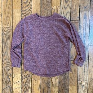 Cozy Maroon Knit Long Sleeve Tee